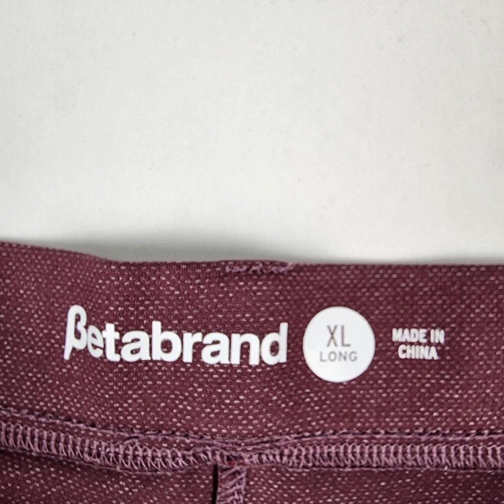 Betabrand Pants Womens XL-Long Dress Yoga Mauve Straight Leg W0076-STR (36x30) - Picture 4 of 9